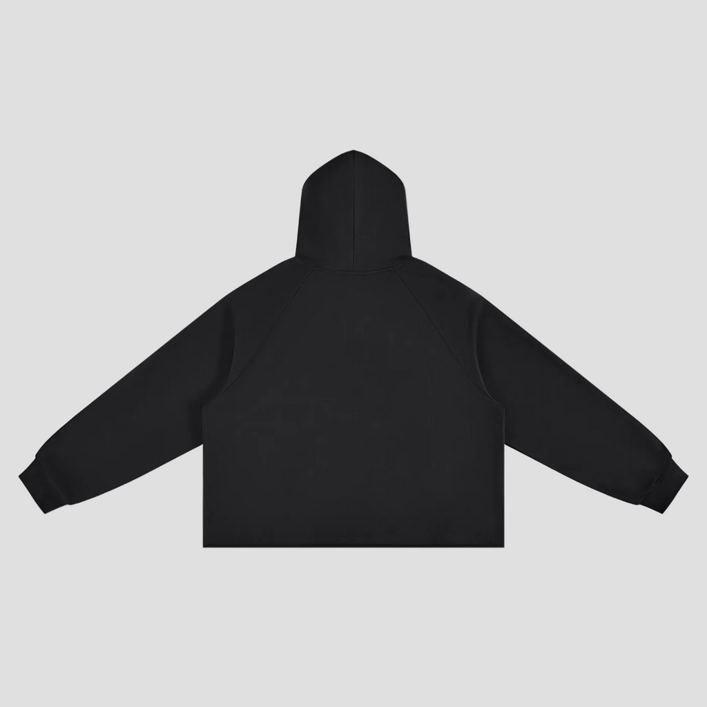 Unisex Vintage Wash Raw Edge Boxy Hoodie