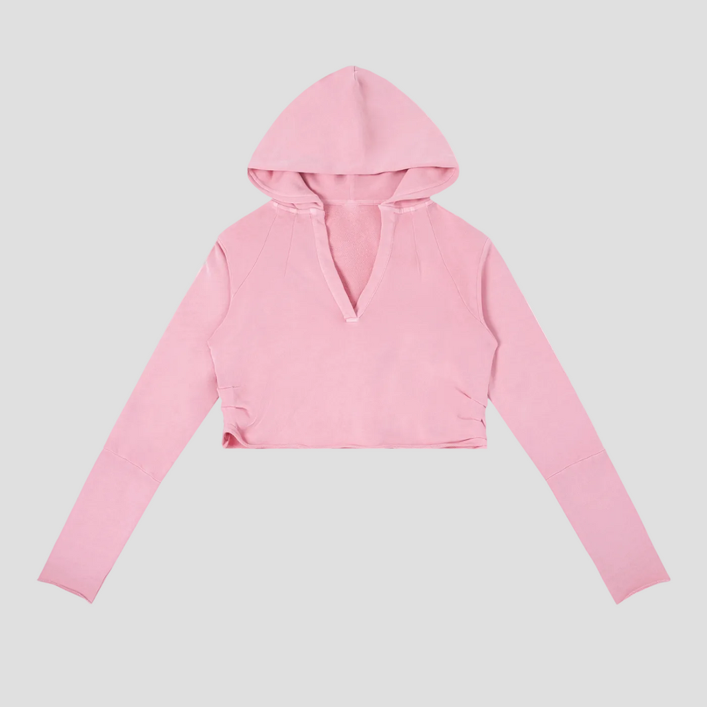 Vintage Washed Raw Edge Hoodie