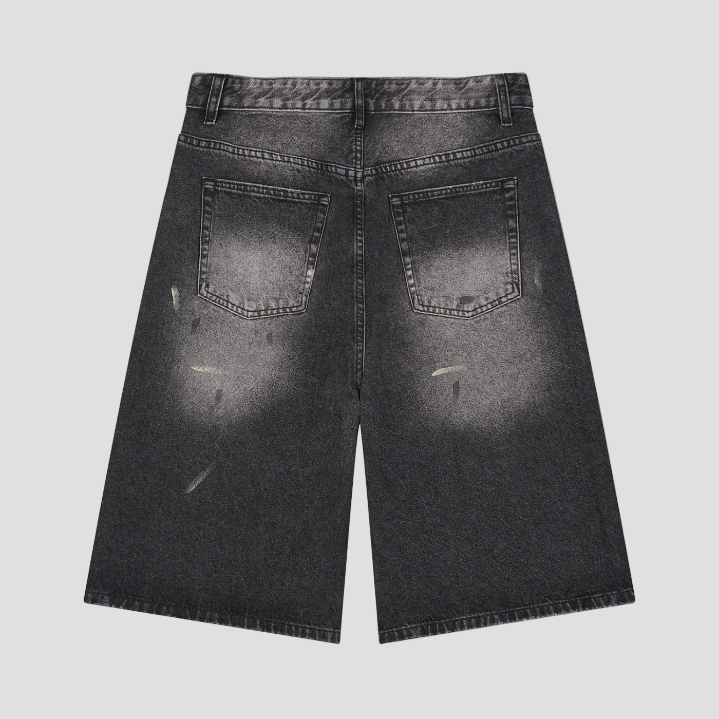 Men’s Vintage Wash Wide Leg Denim Shorts