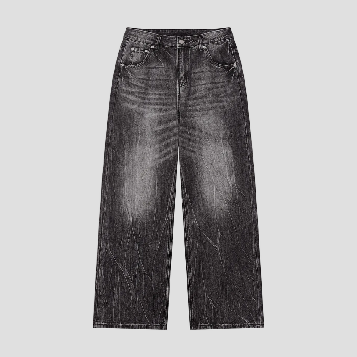Men’s Vintage Wash Wide Leg Jeans