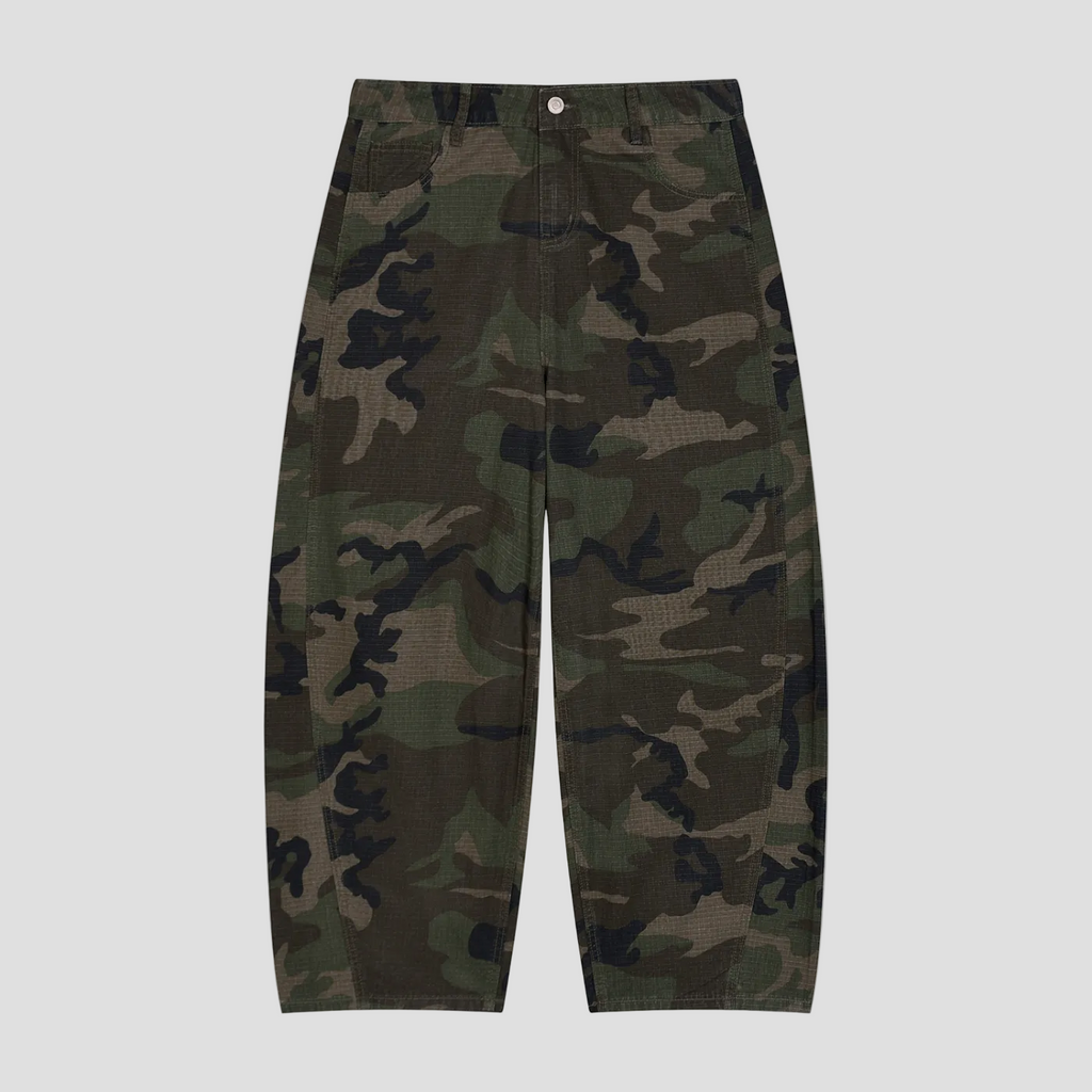 Men’s Camo Barrel Leg Cargo Pants
