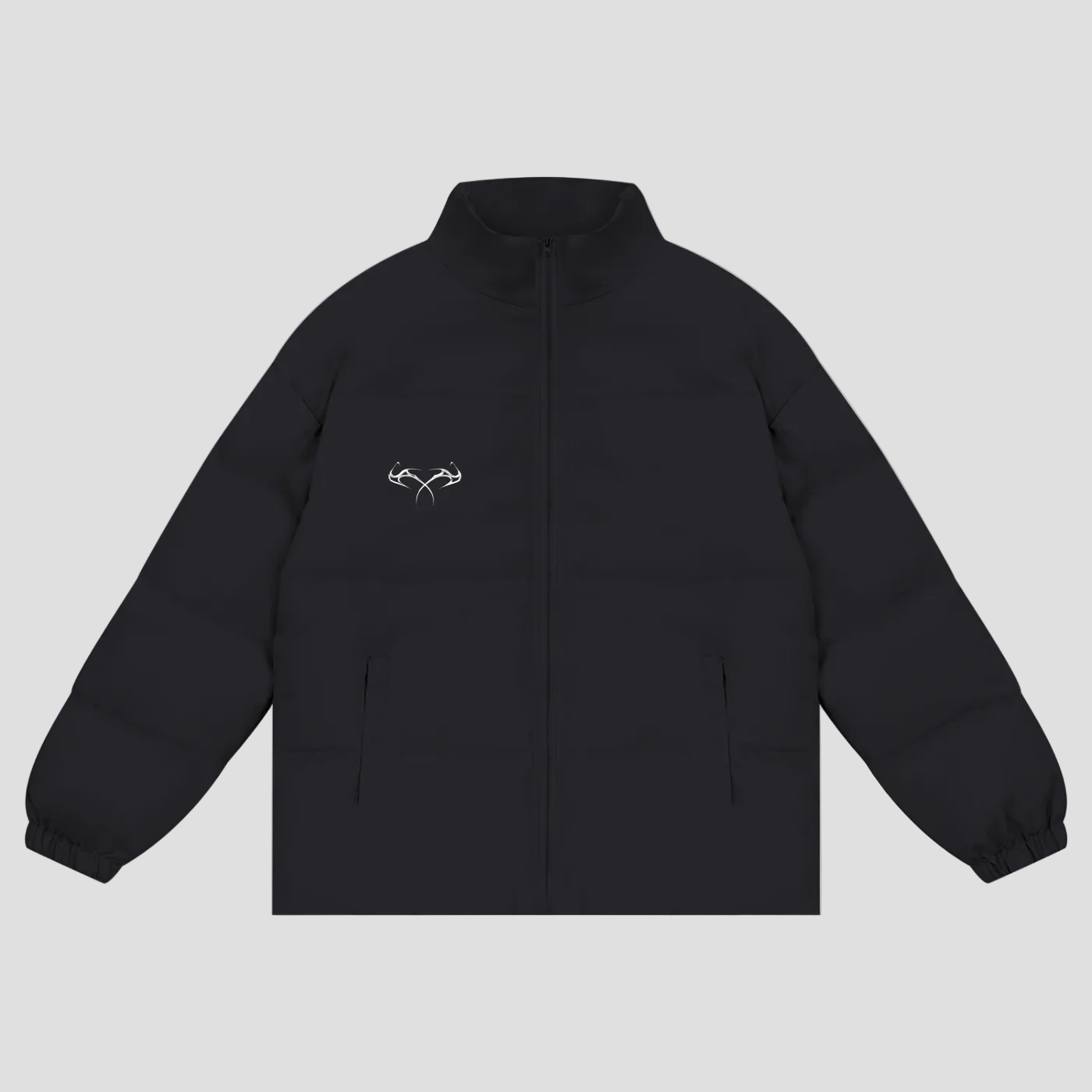 Unisex Zipper Puffer Coat