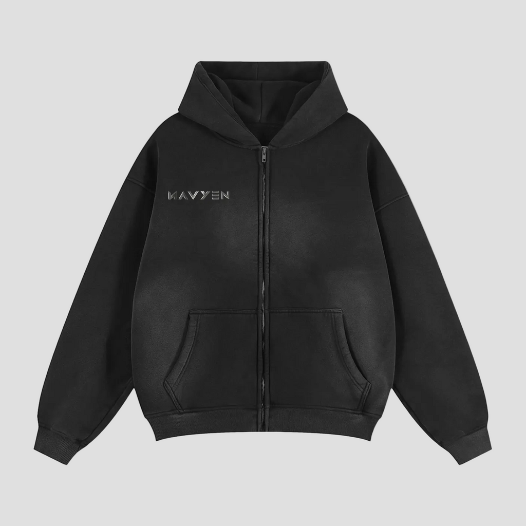 Zip-Through Boxy Hoodie