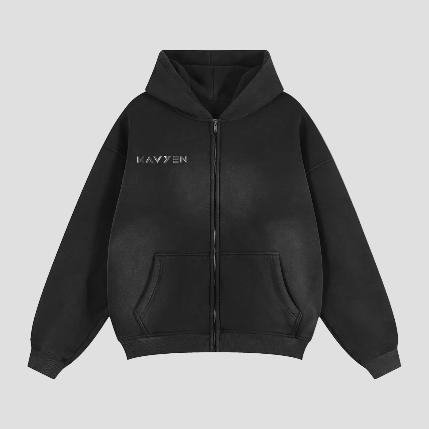 Zip-Through Boxy Hoodie