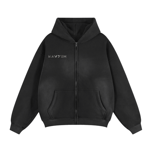 Zip-Through Boxy Hoodie