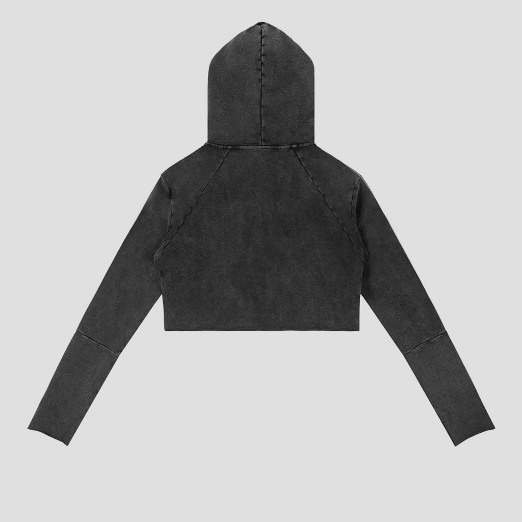 Vintage Washed Raw Edge Hoodie