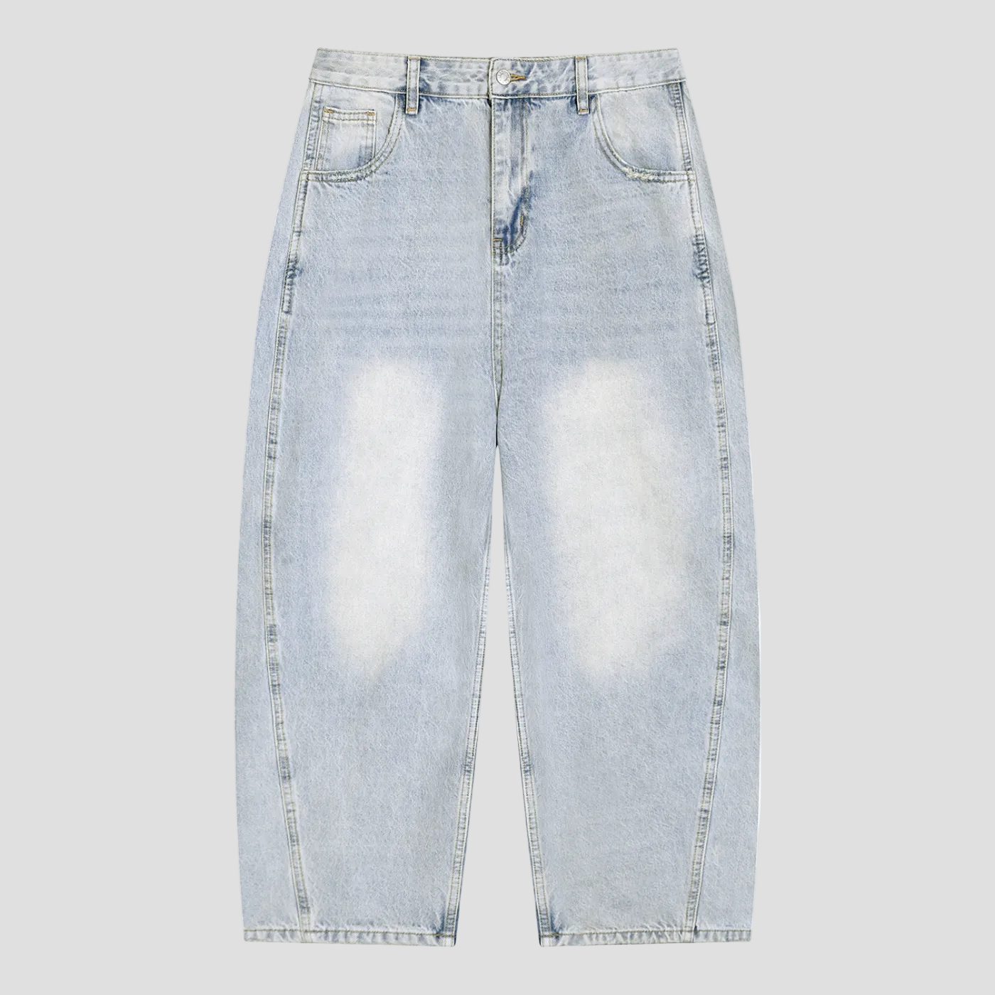Men's Vintage Wash Sunfade Barrel Leg Jeans