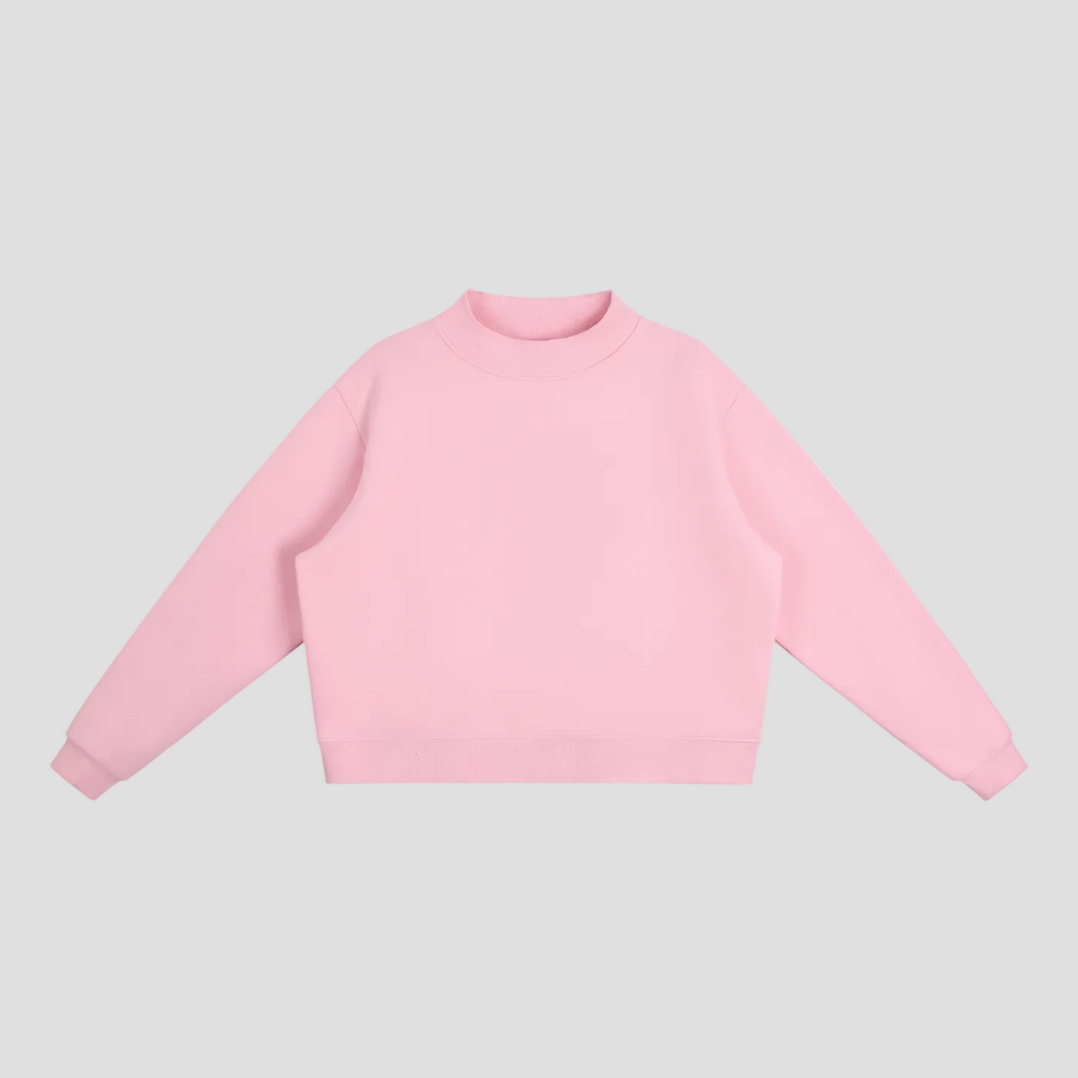 Essential Fleece Mock-Neck Crew Sweatshirt