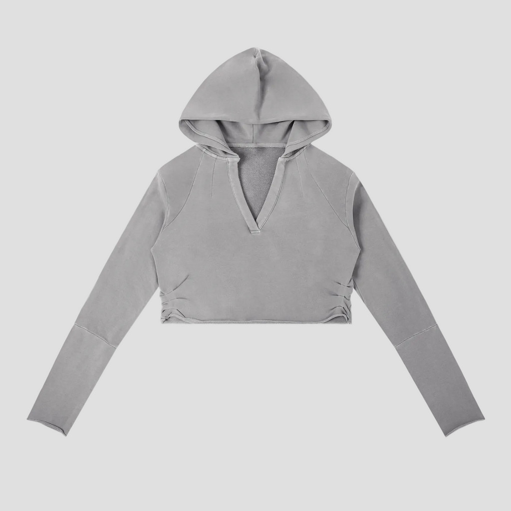 Vintage Washed Raw Edge Hoodie