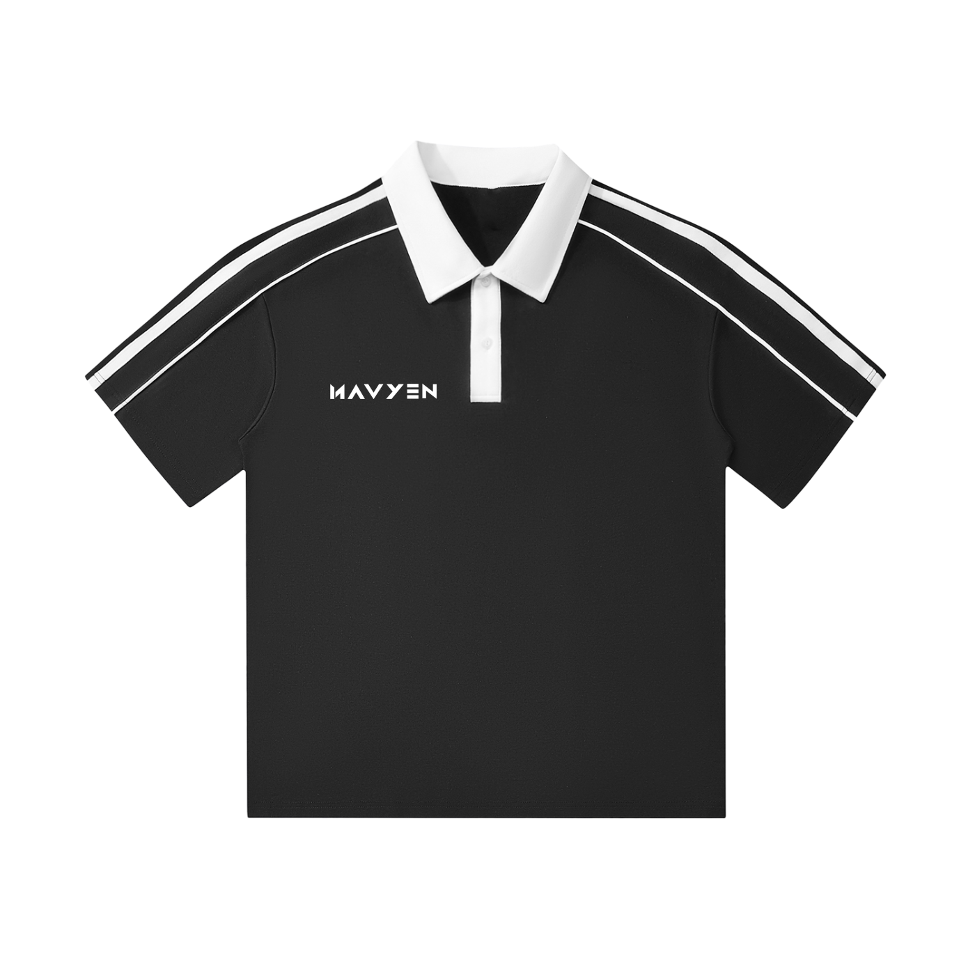 Contrast Collar Short-Sleeve Polo Shirt