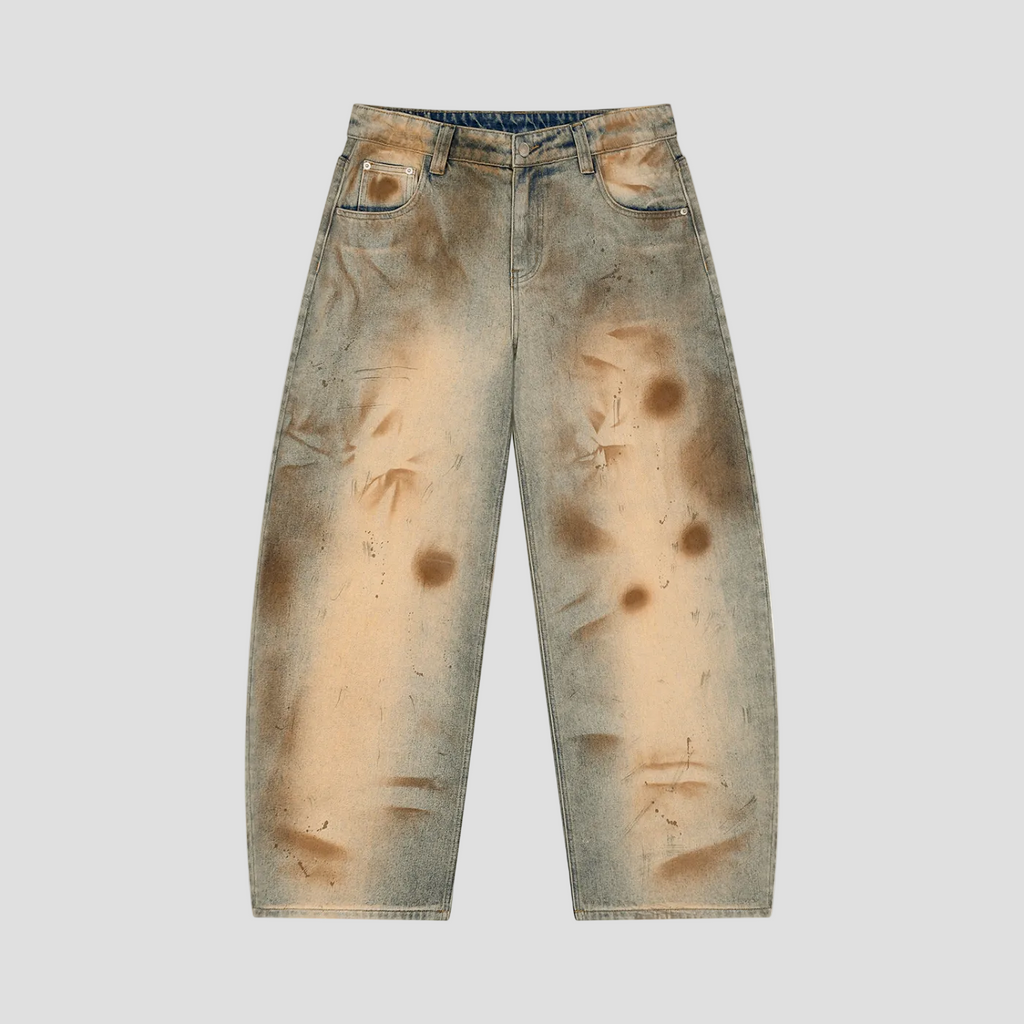 Men’s Vintage Wash Barrel Leg Jeans