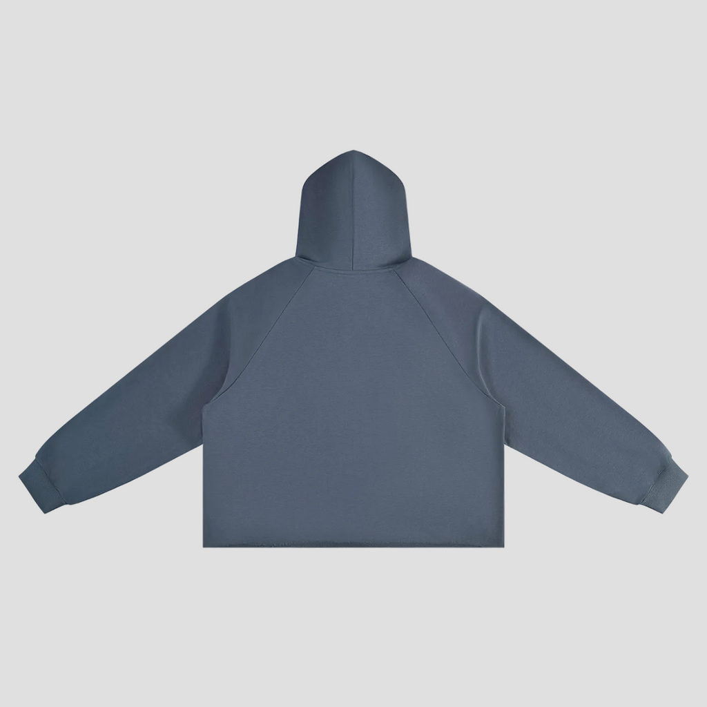 Unisex Vintage Wash Raw Edge Boxy Hoodie
