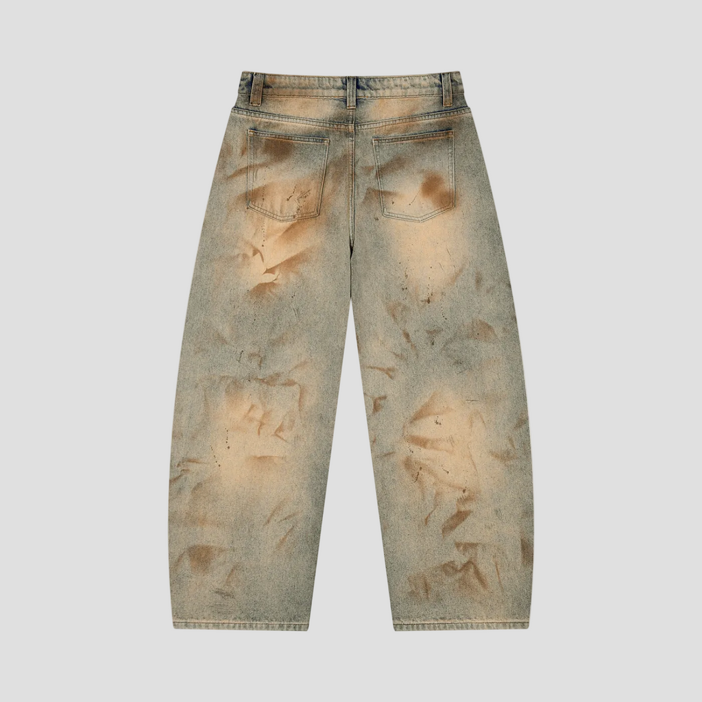 Men’s Vintage Wash Barrel Leg Jeans