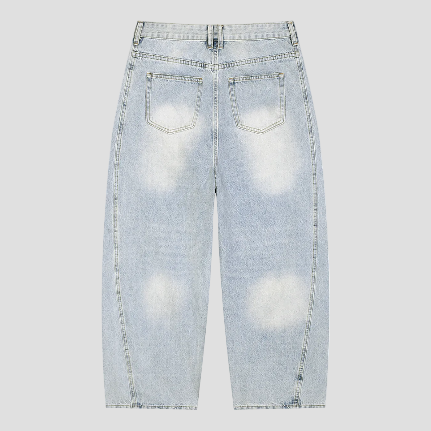 Men's Vintage Wash Sunfade Barrel Leg Jeans