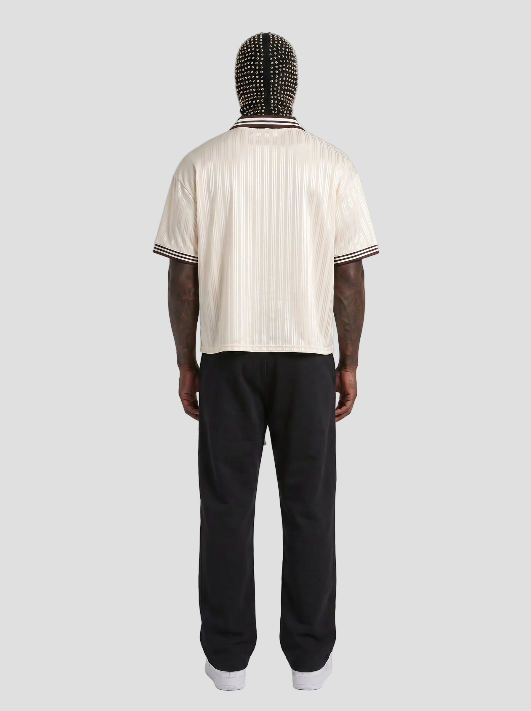 Contrast Stripes Polo Collar T-Shirt