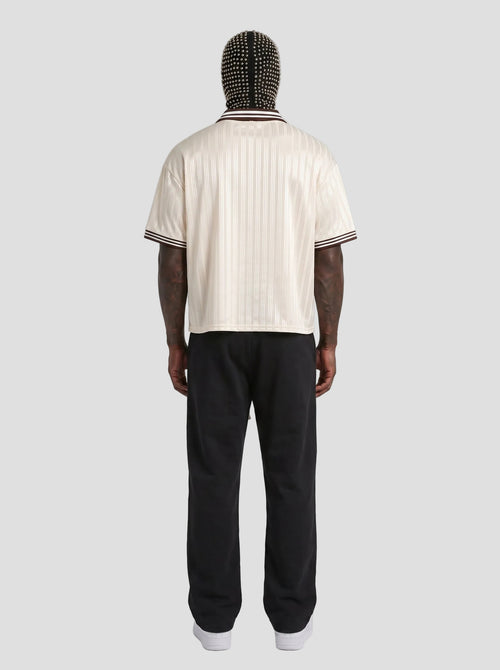 Contrast Stripes Polo Collar T-Shirt