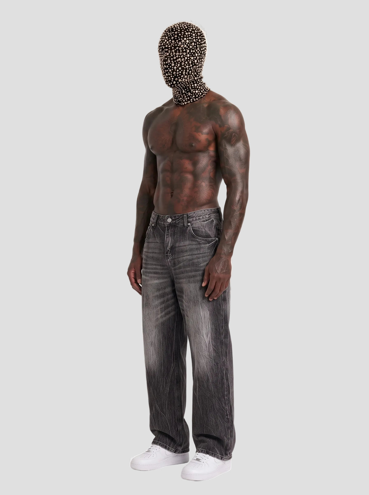 Men’s Vintage Wash Wide Leg Jeans