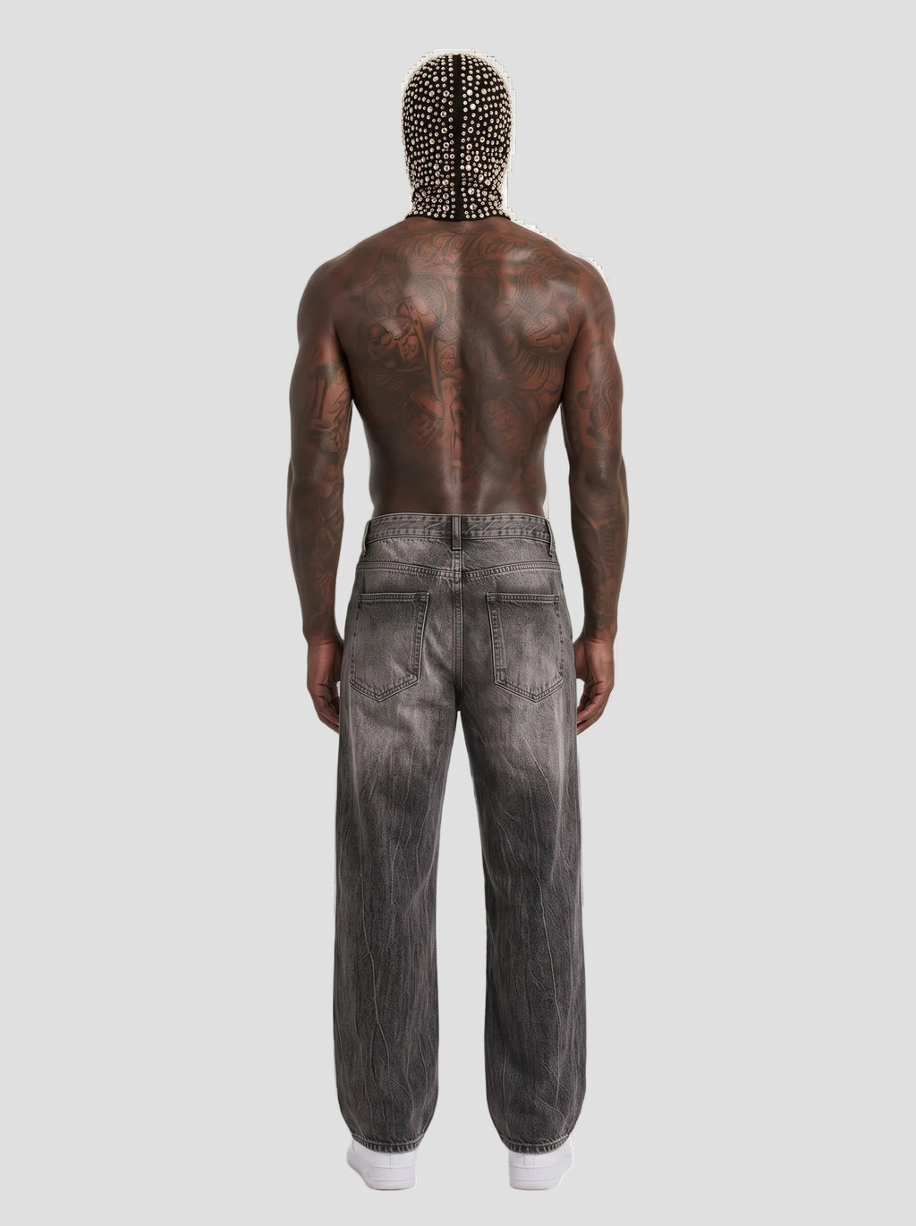 Men’s Vintage Wash Wide Leg Jeans