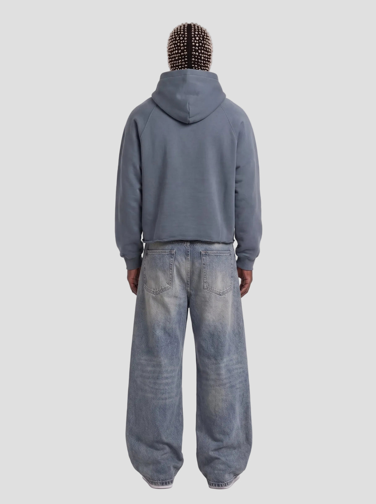 Unisex Vintage Wash Raw Edge Boxy Hoodie