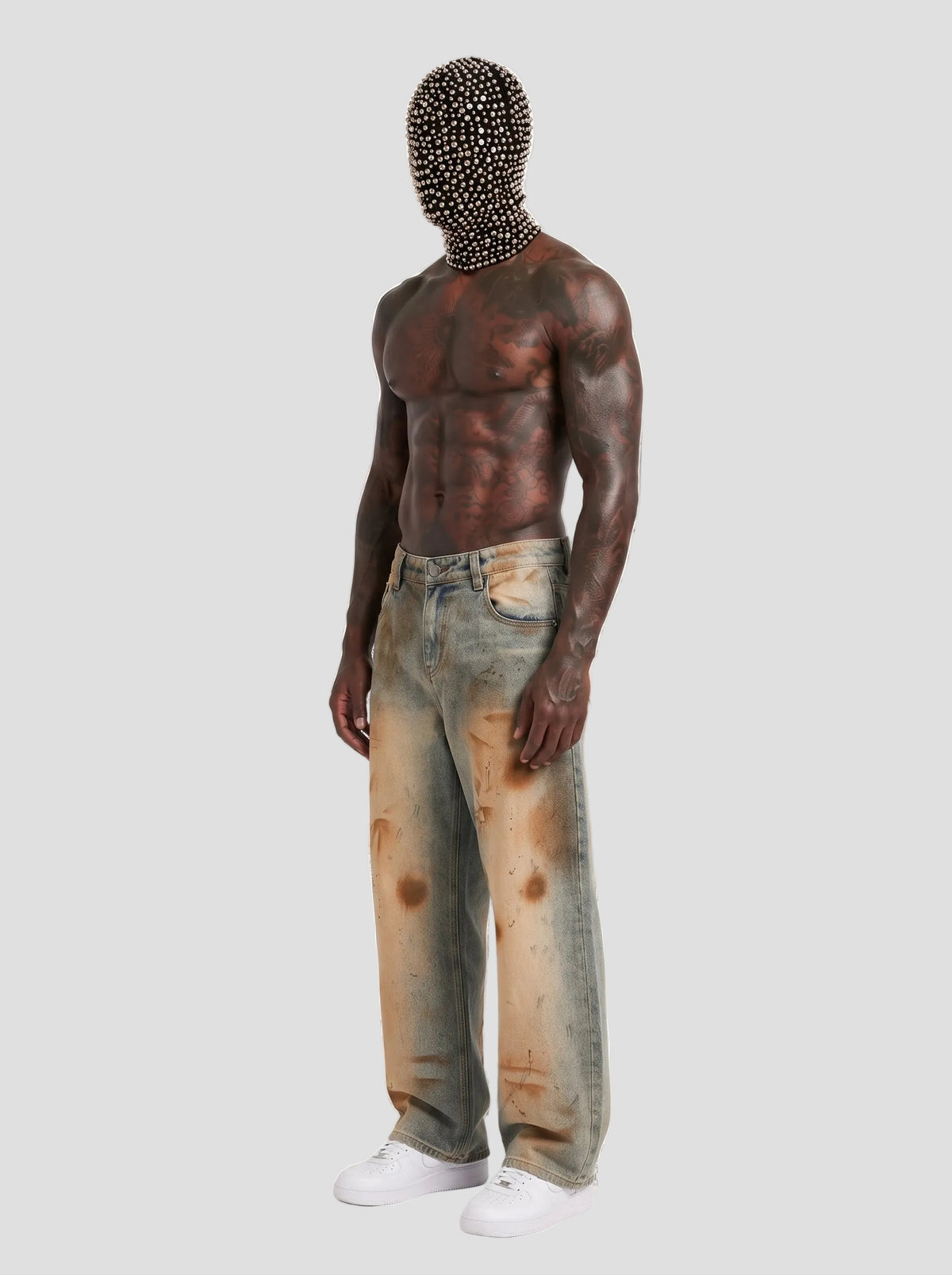 Men’s Vintage Wash Barrel Leg Jeans