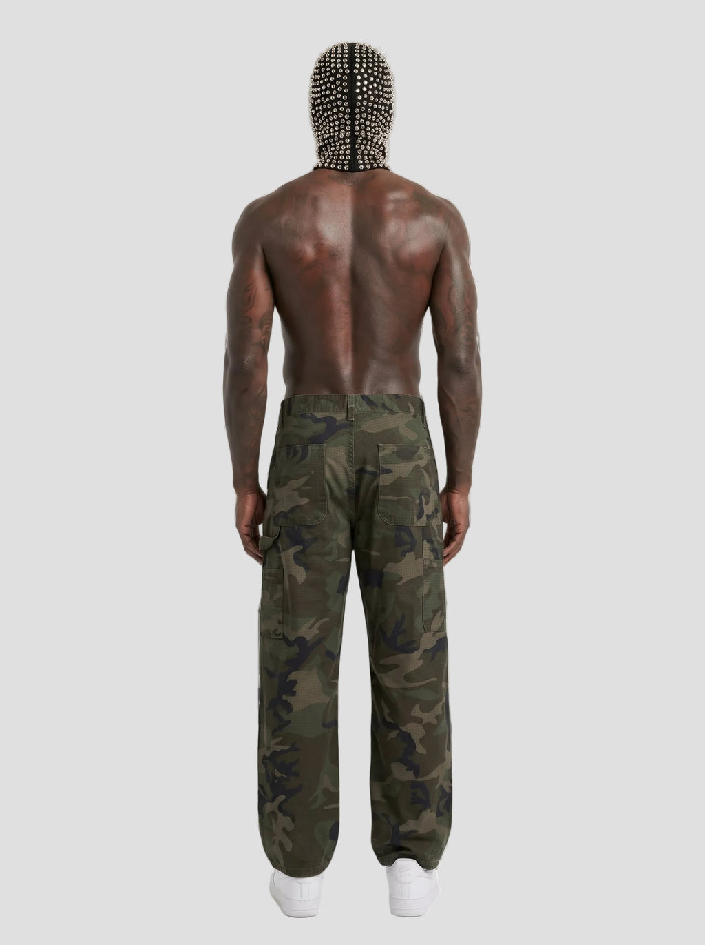 Men’s Camo Barrel Leg Cargo Pants