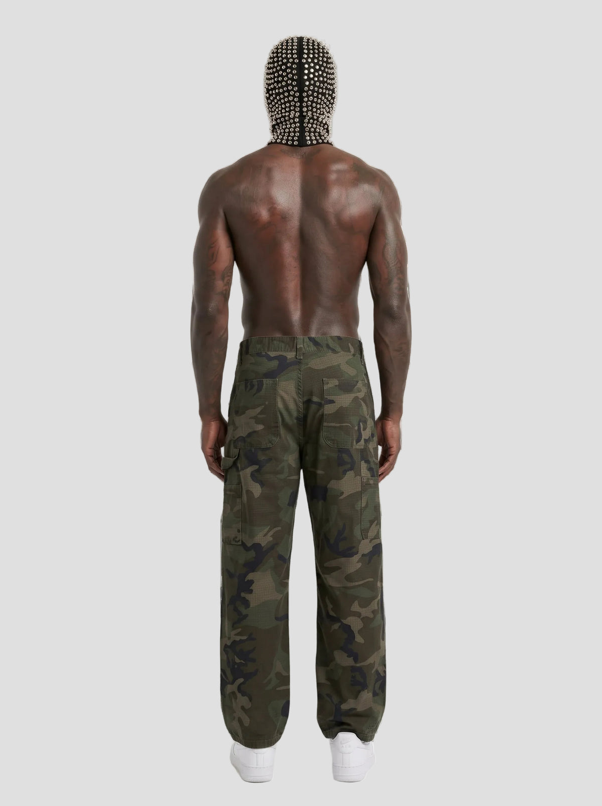 Men’s Camo Barrel Leg Cargo Pants