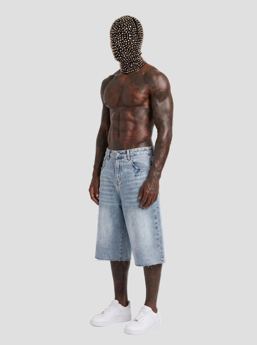 Men’s Vintage Wide Leg Denim Shorts