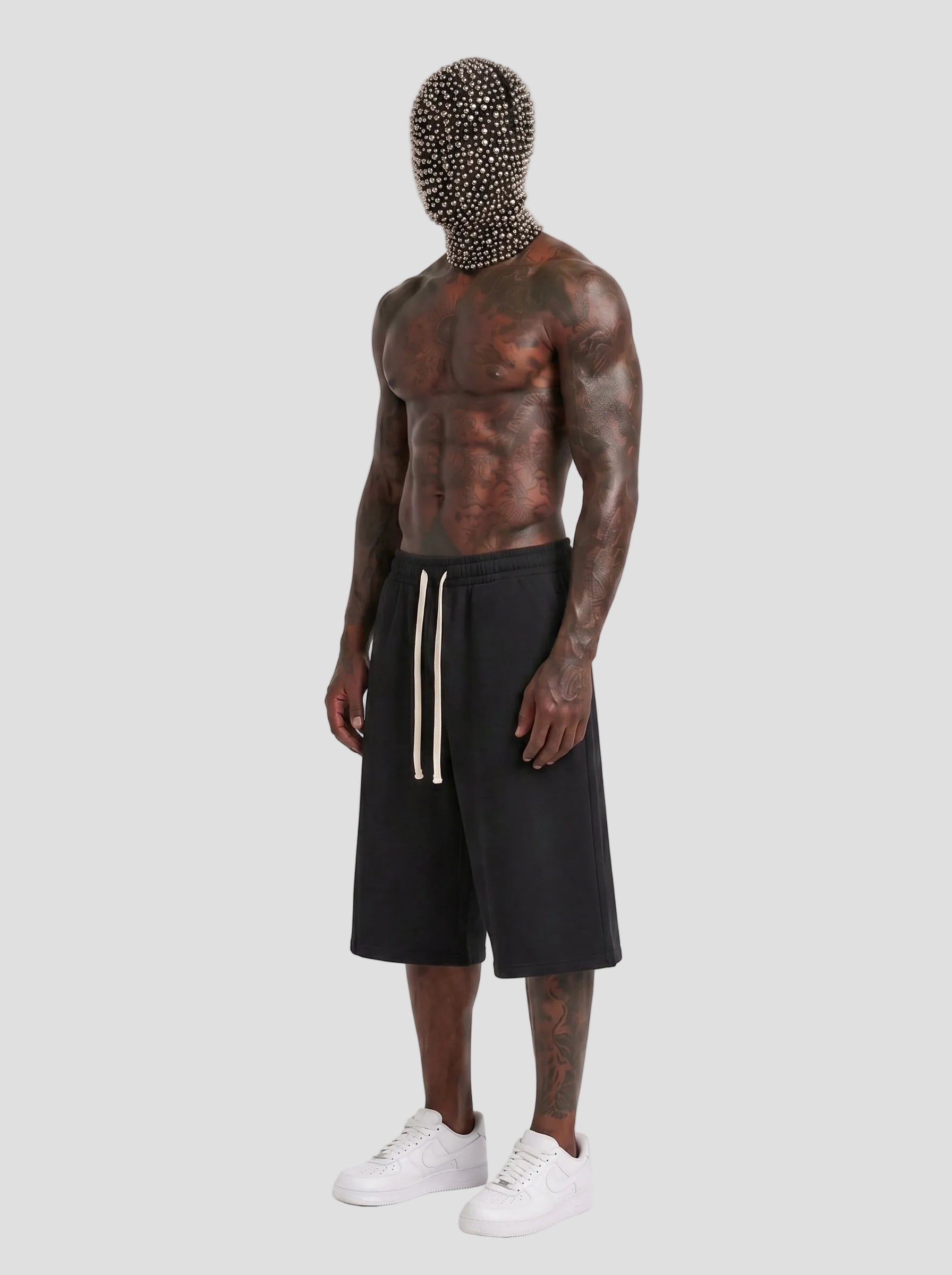 Relaxed Drawstring 3/4 Sweatpants