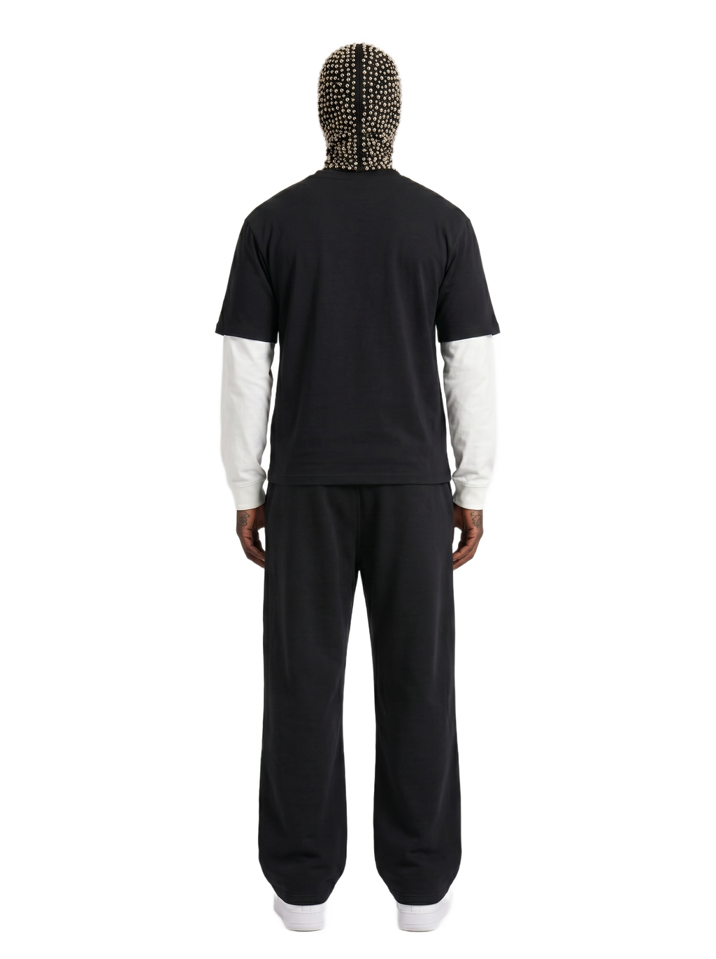 Layered Contrast Sleeve Cotton T-Shirt