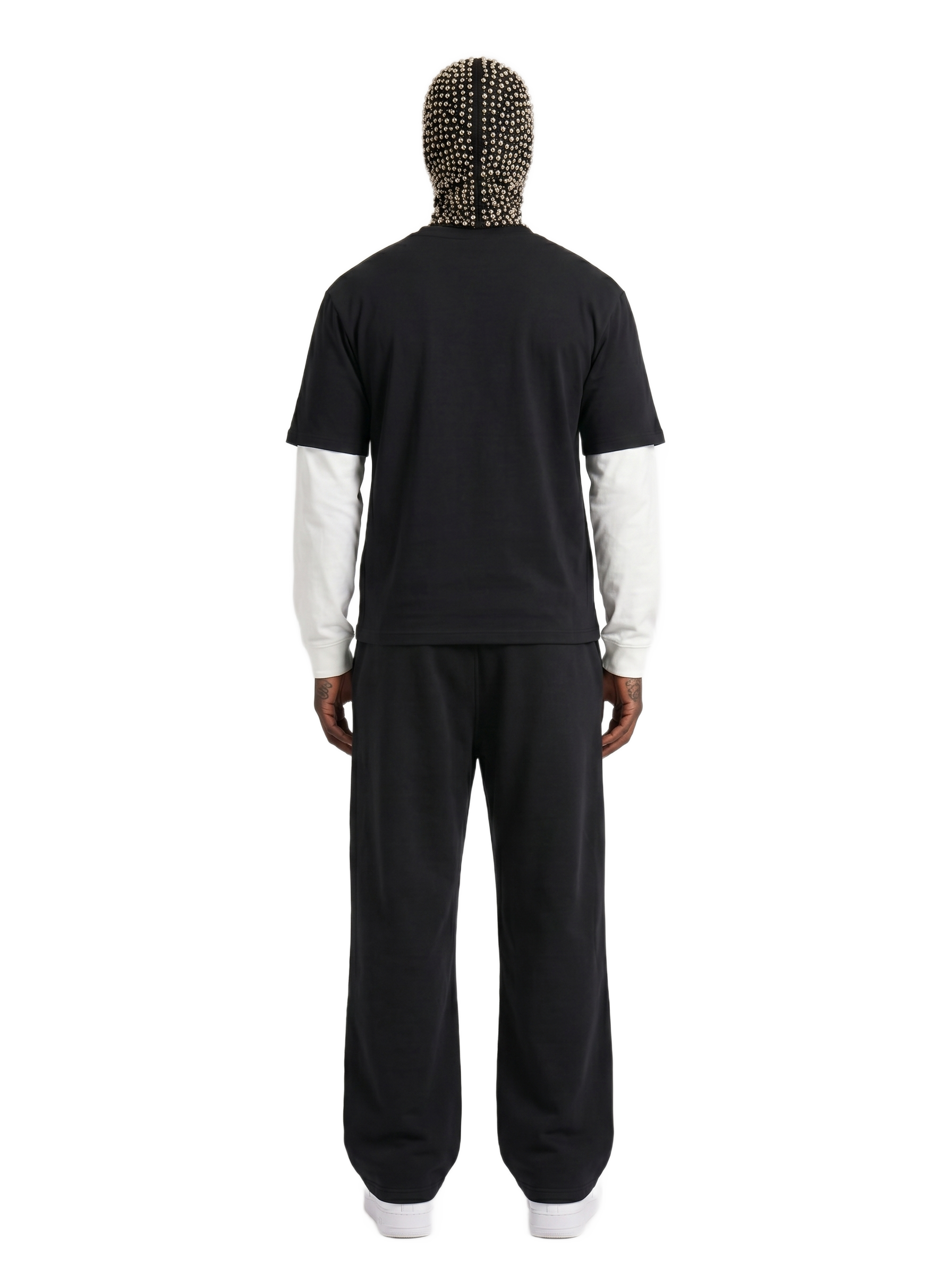 Layered Contrast Sleeve Cotton T-Shirt