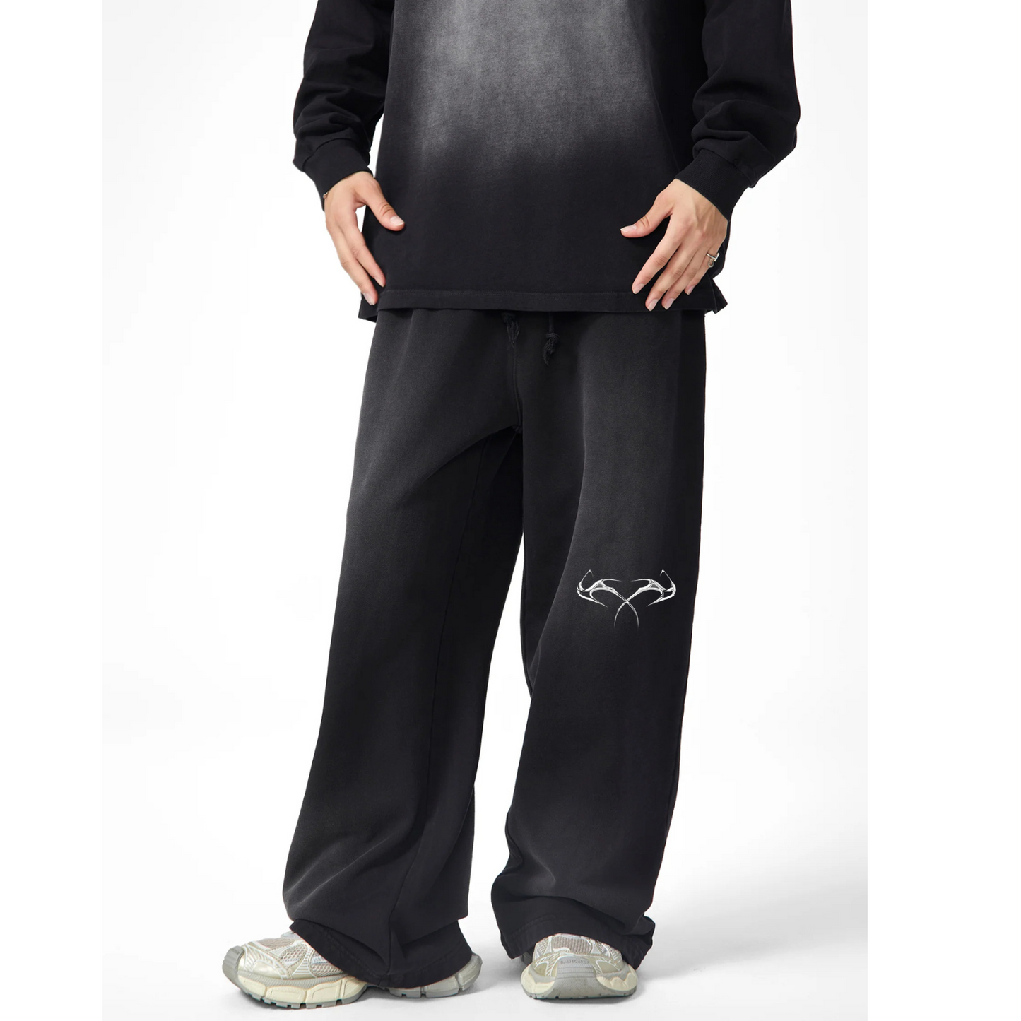 Effortless Athleisure Pure Cotton Handcrafted Monkey Wash Loose fit Sweatpants