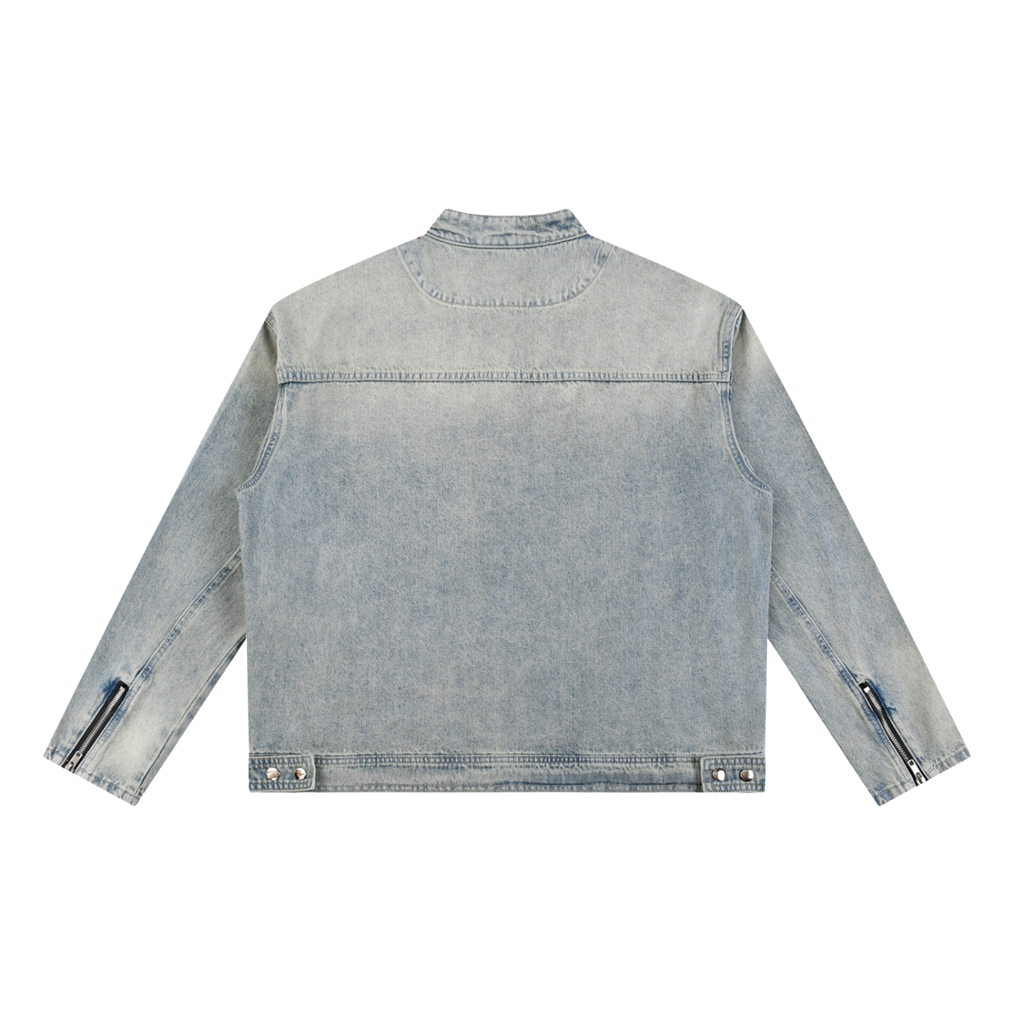 Vintage Wash Zip Denim Jacket