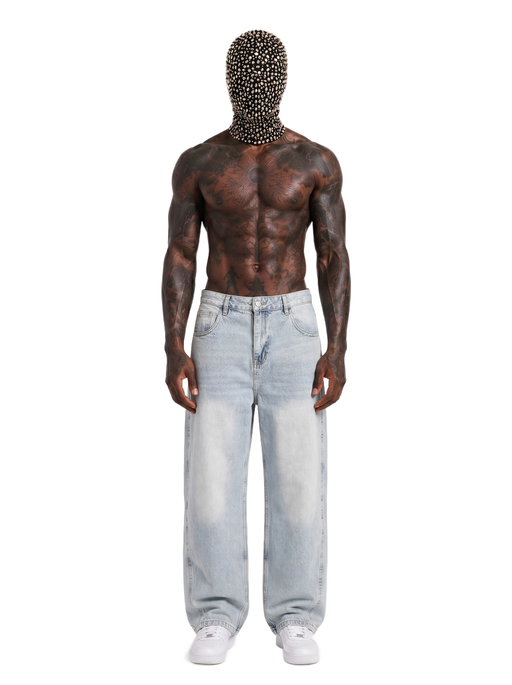 Men's Vintage Wash Sunfade Barrel Leg Jeans