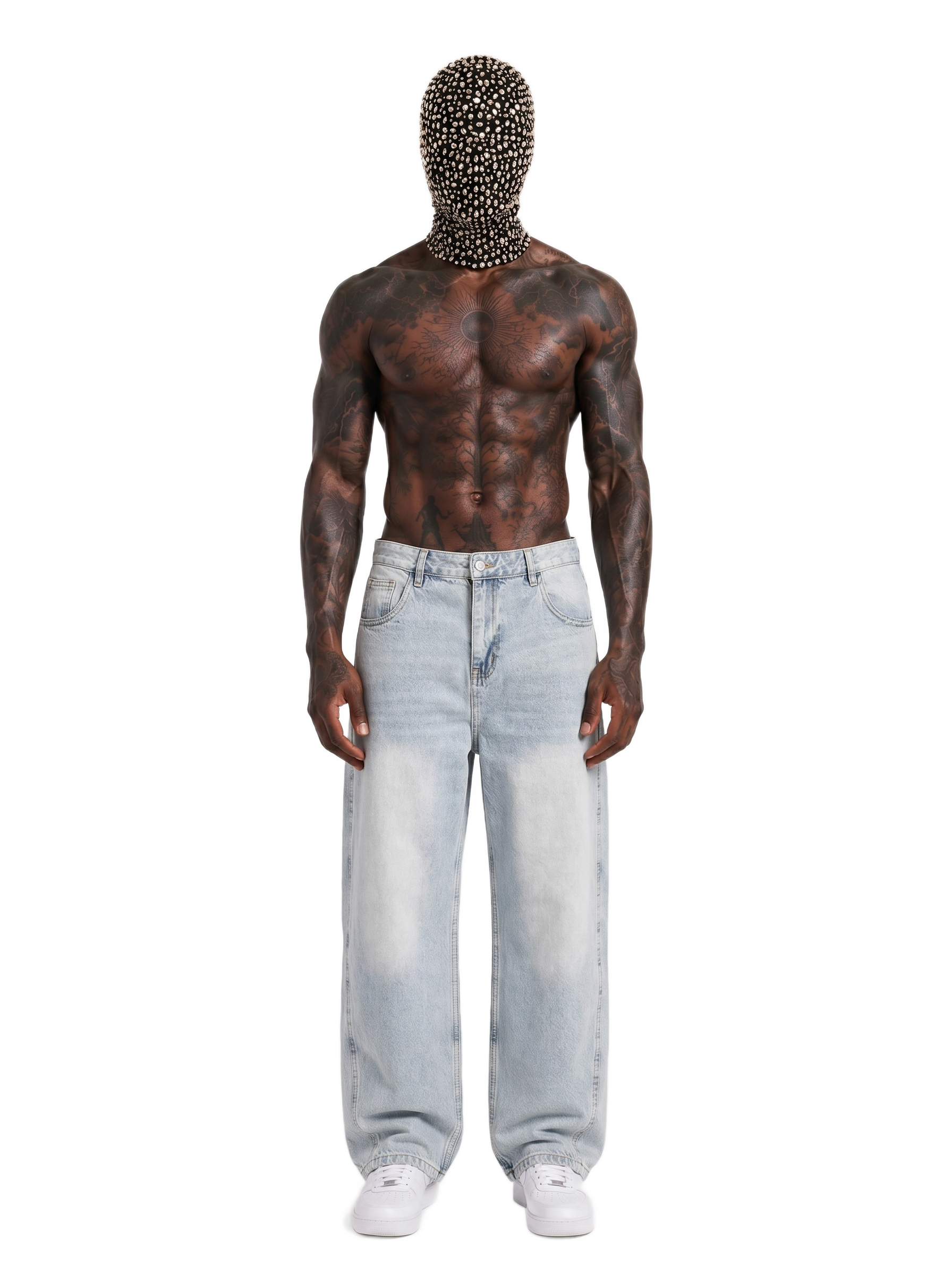 Men's Vintage Wash Sunfade Barrel Leg Jeans
