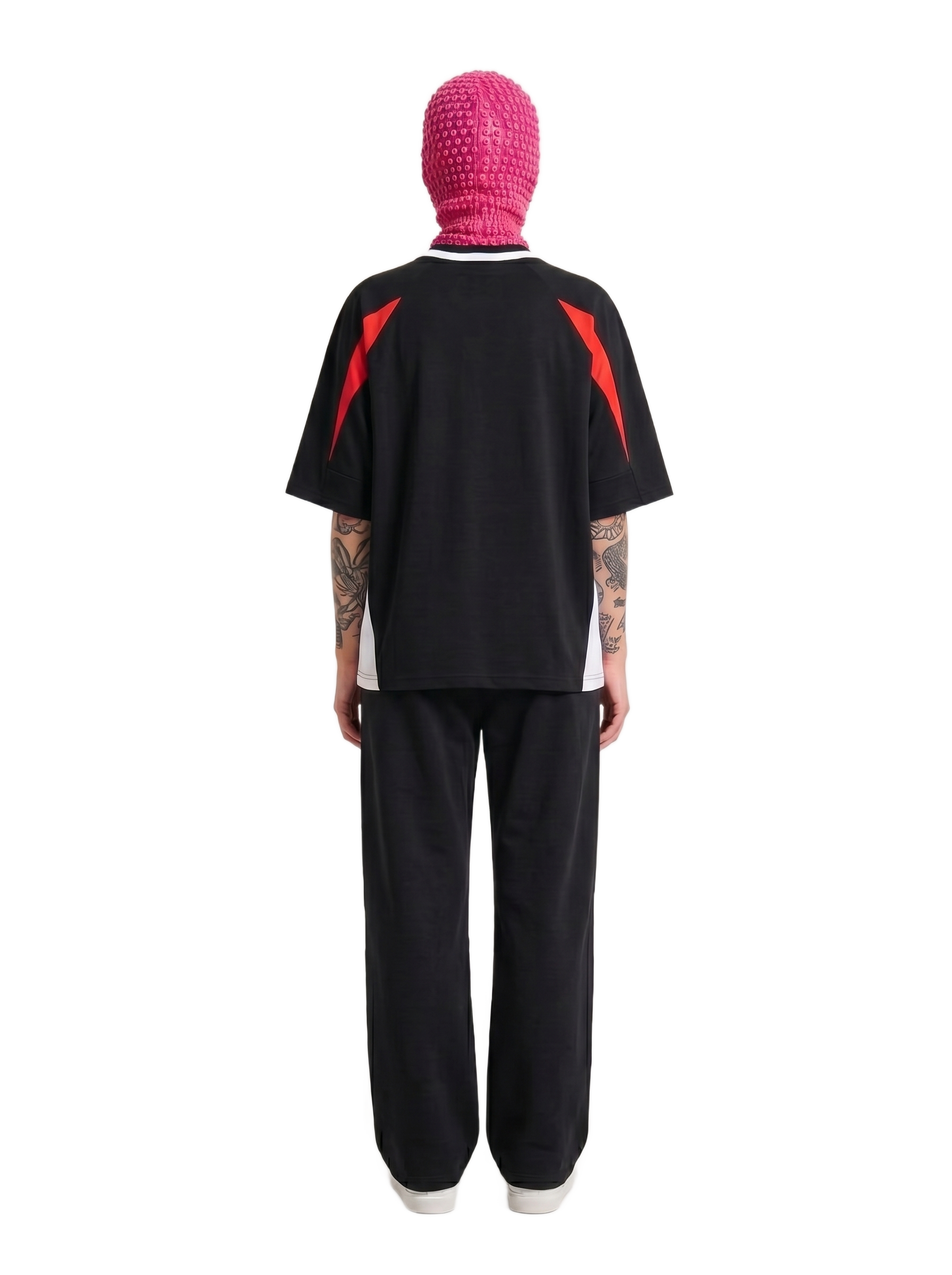 Unisex Oversized Color Block V-Neck T-Shirt