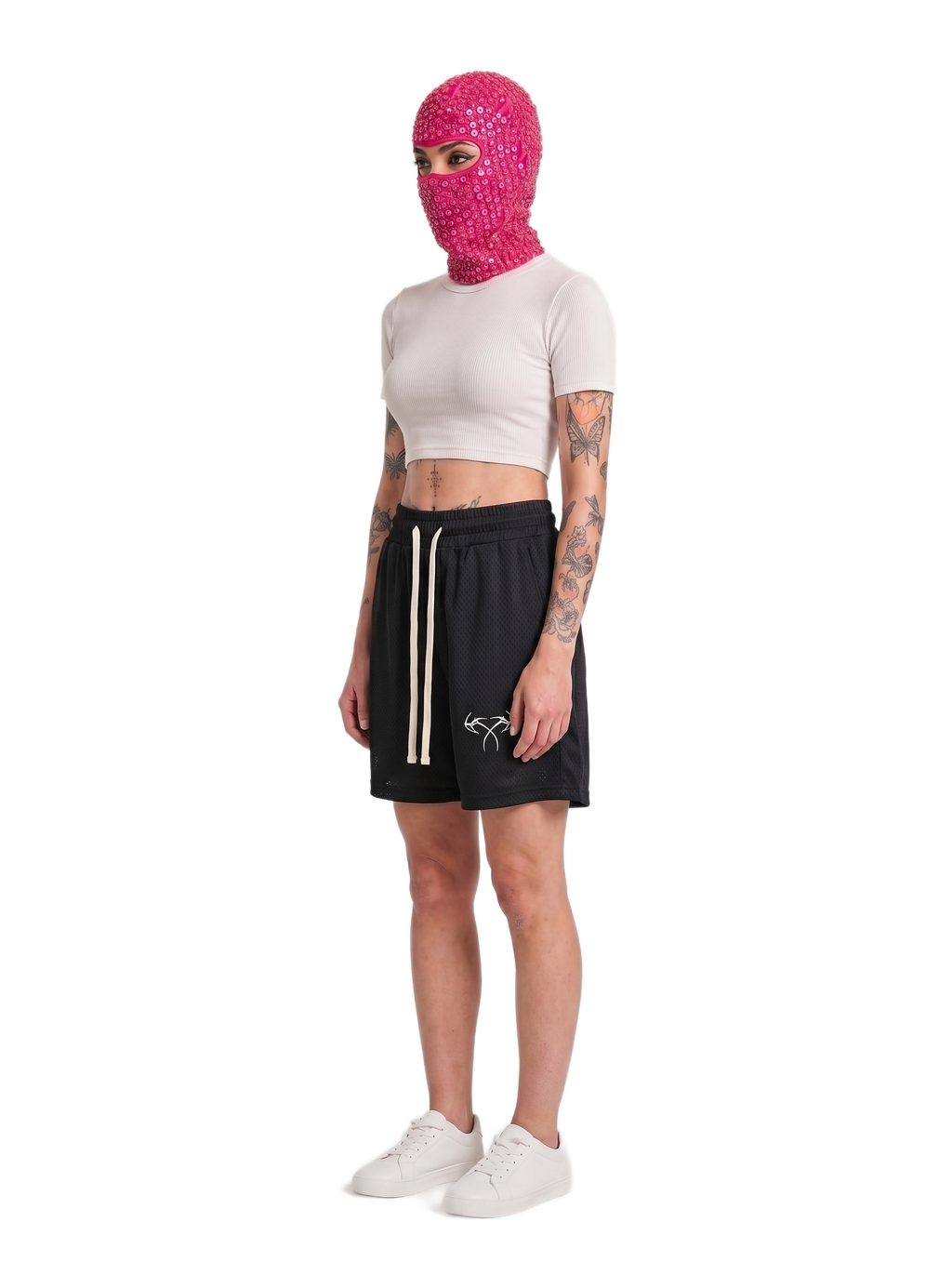 Mesh Drawstring Shorts