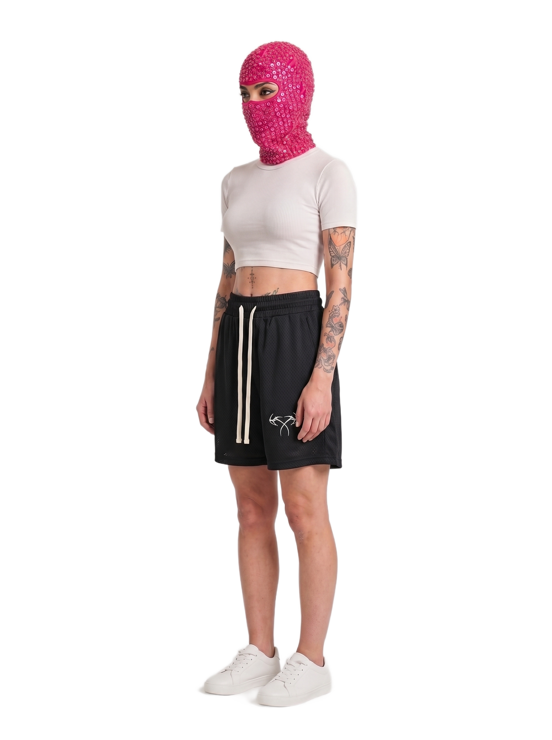 Mesh Drawstring Shorts
