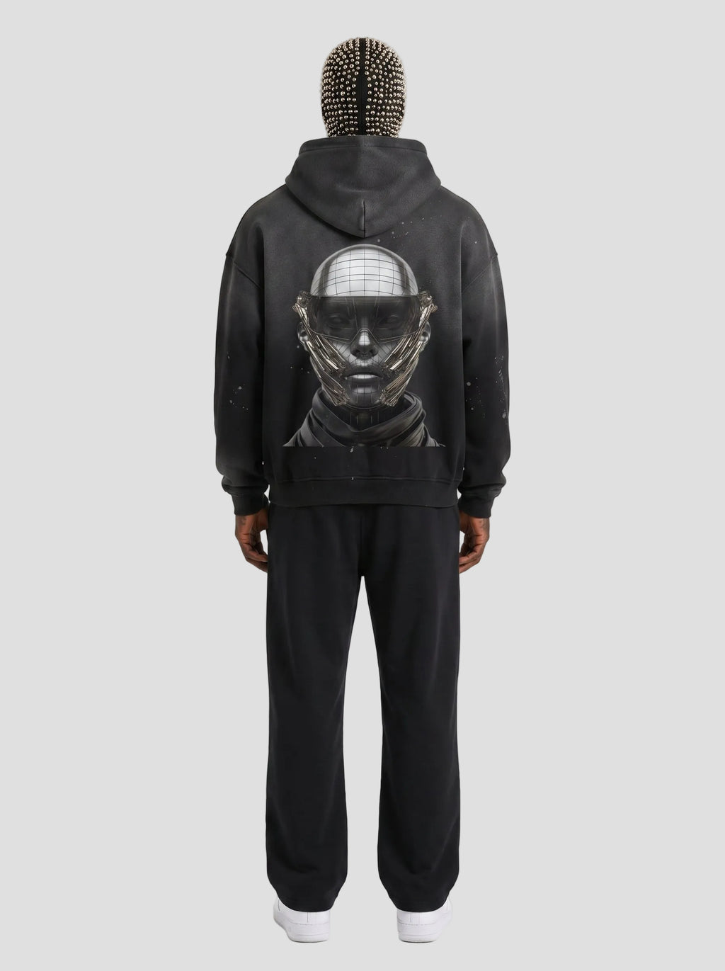 Vintage Wash Frayed Fleece Hoodie - 360 GSM