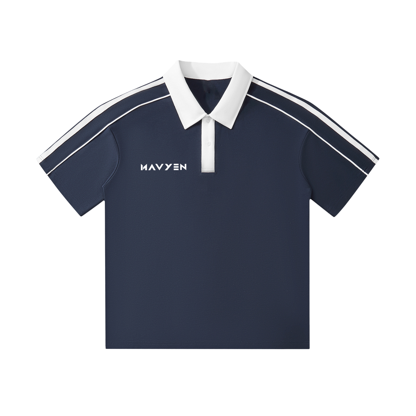 Contrast Collar Short-Sleeve Polo Shirt