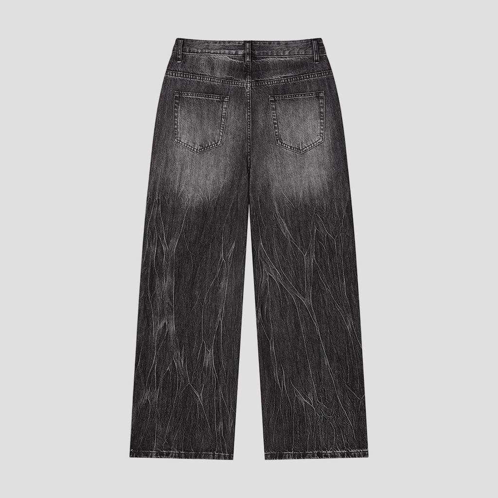 Men’s Vintage Wash Wide Leg Jeans