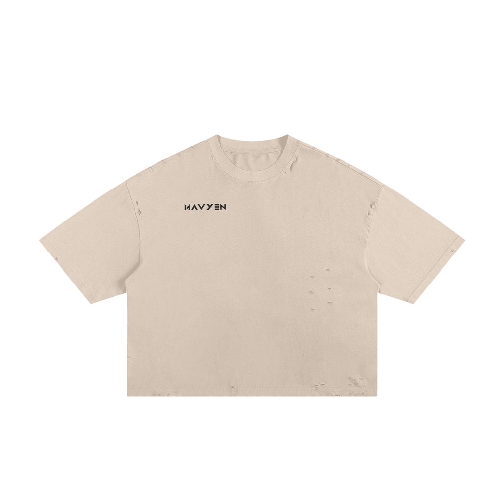 Classic Frayed Boxy Tee - 250 GSM