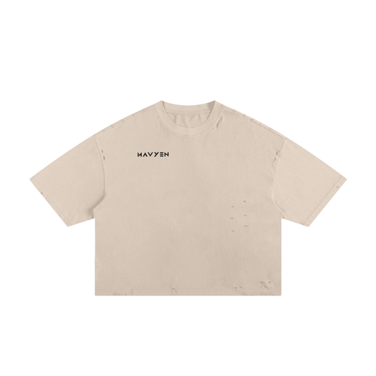 Classic Frayed Boxy Tee - 250 GSM