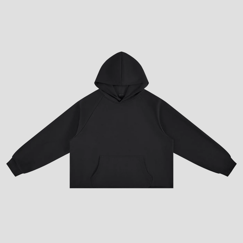 Unisex Vintage Wash Raw Edge Boxy Hoodie