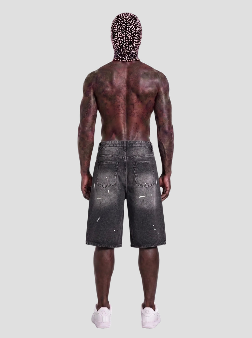 Men’s Vintage Wash Wide Leg Denim Shorts
