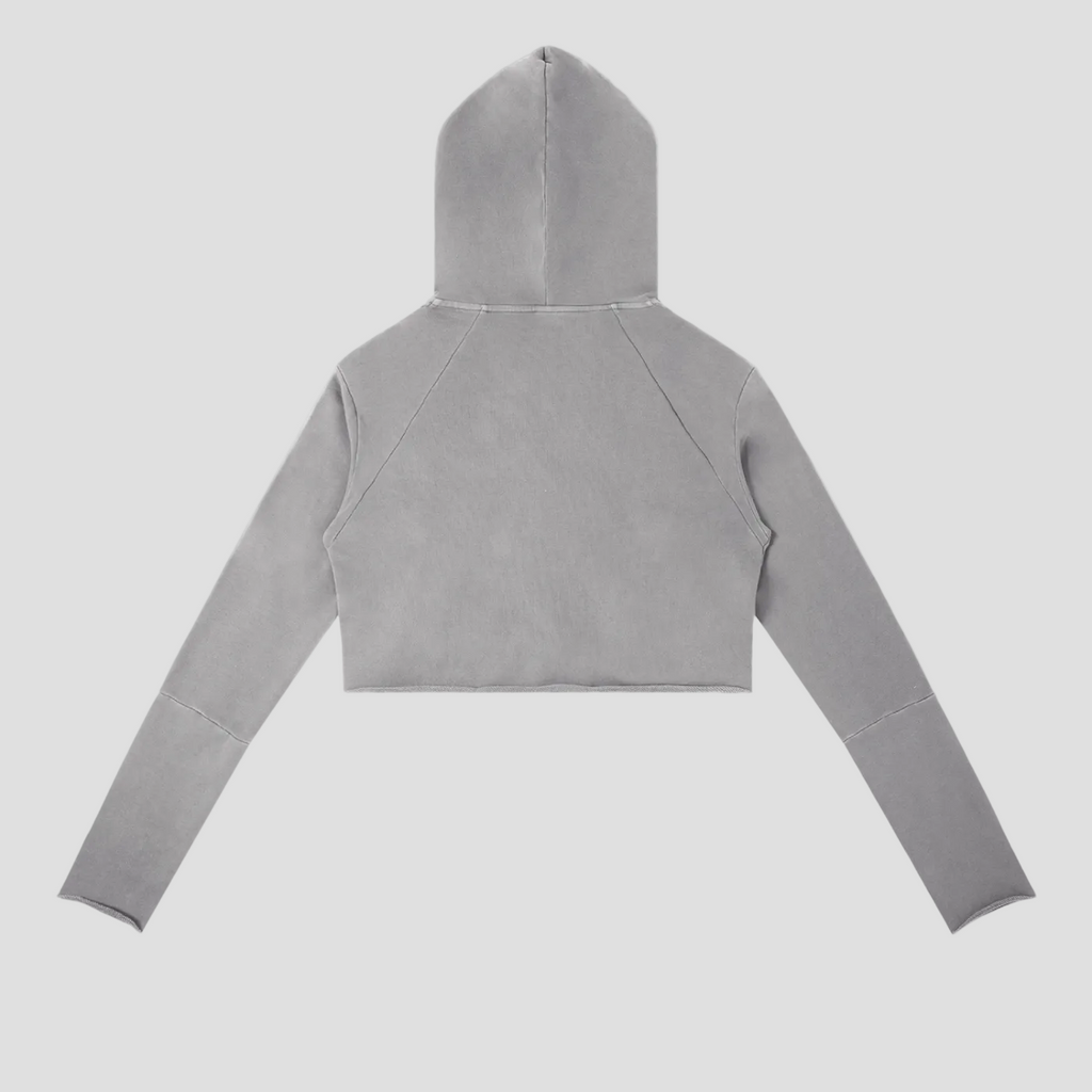 Vintage Washed Raw Edge Hoodie